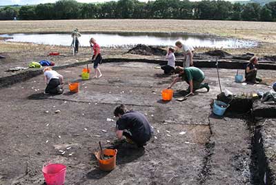 People excavating